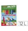 LAPICES CERA PLASTIALPINO CAJA DE 12 COLORES