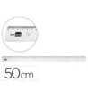 REGLA LIDERPAPEL PLASTICO IRROMPIBLE TRANSPARENTE 50 CM