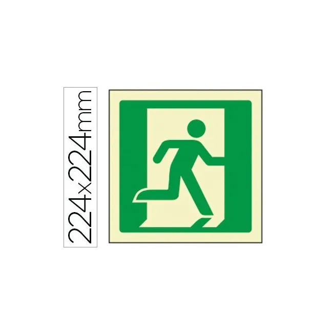 PICTOGRAMA SYSSA SEÑAL DE SALIDA DE EMERGENCIA DERECHA EN PVC FOTOL...