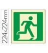PICTOGRAMA SYSSA SEÑAL DE SALIDA DE EMERGENCIA DERECHA EN PVC FOTOL...