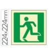 PICTOGRAMA SYSSA SEÑAL DE SALIDA DE EMERGENCIA IZQUIERDA EN PVC FOT...