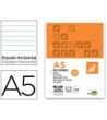 RECAMBIO LIDERPAPEL A5 100 HOJAS 100G/M2 HORIZONTAL CON MARGEN 6 TA...
