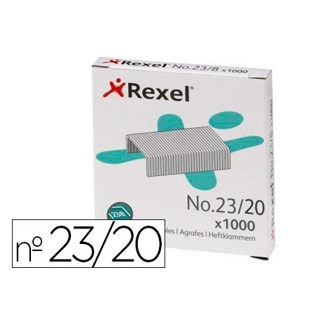 GRAPAS REXEL 23/20 ACERO CAJA 1000 UNIDADES