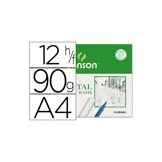 PAPEL VEGETAL GUARRO DIN A4 90-95 GR -MINIPACK DE 12 HOJAS