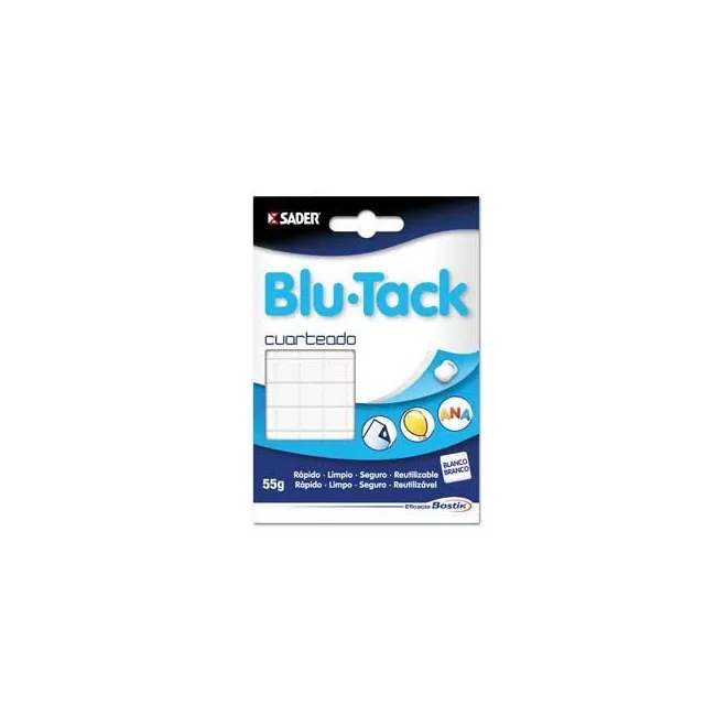 SUJETACOSA MASILLA BOSTIK BLU TACK BLANCO CUARTEADO