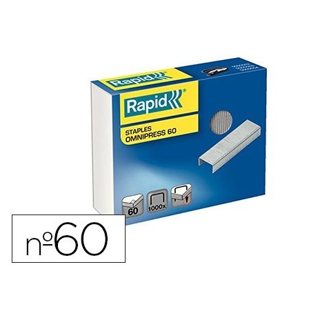 GRAPAS RAPID OMNIPRESS 60 GALVANIZADAS CAJA DE 1000 GRAPAS