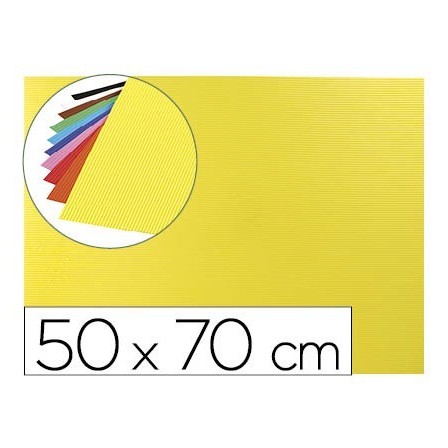 GOMA EVA ONDULADA LIDERPAPEL 50X70CM 2,2MM DE ESPESOR AMARILLO