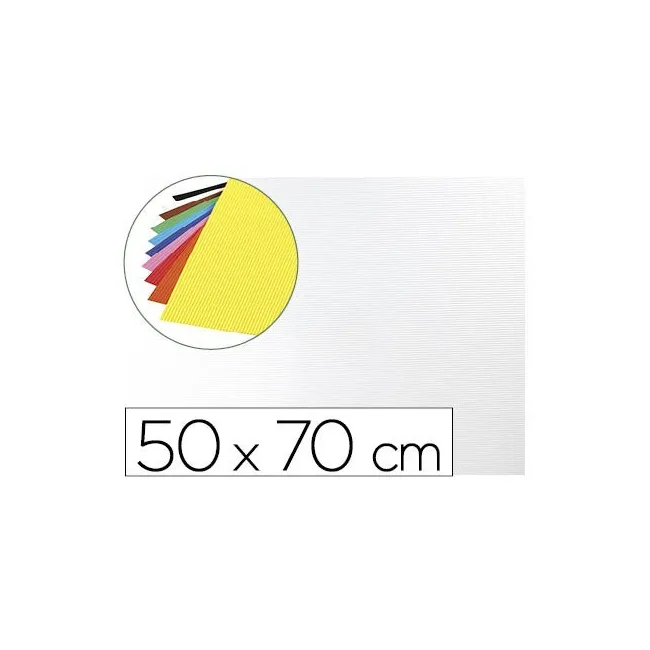 GOMA EVA ONDULADA LIDERPAPEL 50X70CM 2,2MM DE ESPESOR BLANCO