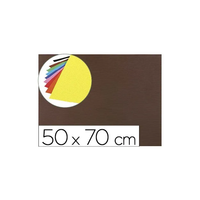 GOMA EVA ONDULADA LIDERPAPEL 50X70CM 2,2MM DE ESPESOR MARRON