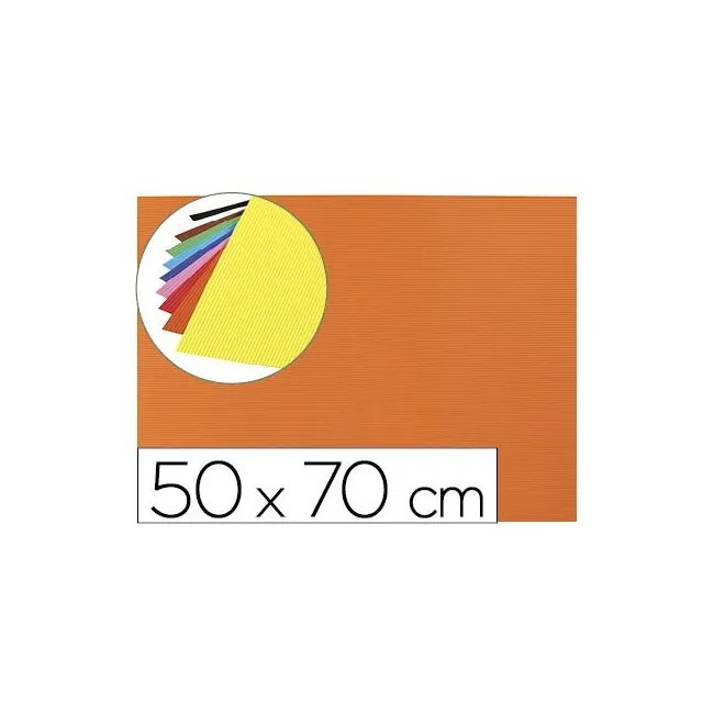 GOMA EVA ONDULADA LIDERPAPEL 50X70CM 2,2MM DE ESPESOR NARANJA