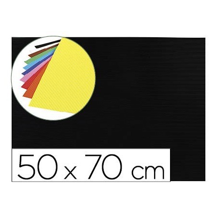 GOMA EVA ONDULADA LIDERPAPEL 50X70CM 2,2MM DE ESPESOR NEGRO