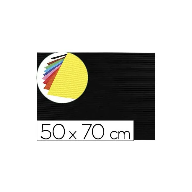 GOMA EVA ONDULADA LIDERPAPEL 50X70CM 2,2MM DE ESPESOR NEGRO