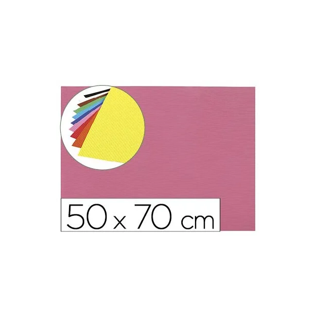 GOMA EVA ONDULADA LIDERPAPEL 50X70CM 2,2MM DE ESPESOR ROSA