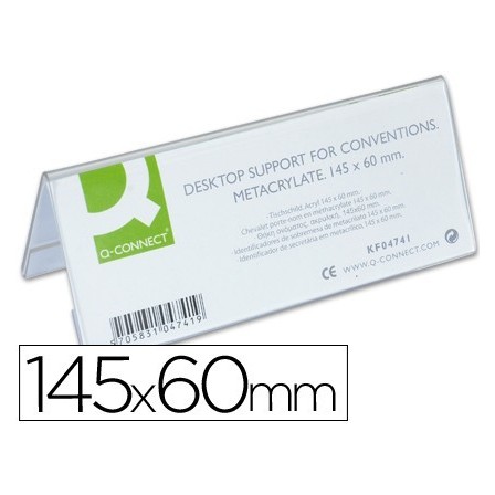 IDENTIFICADORES SOBREMESA Q-CONNECT METACRILATO TAMAÑO 145X60 MM RE...
