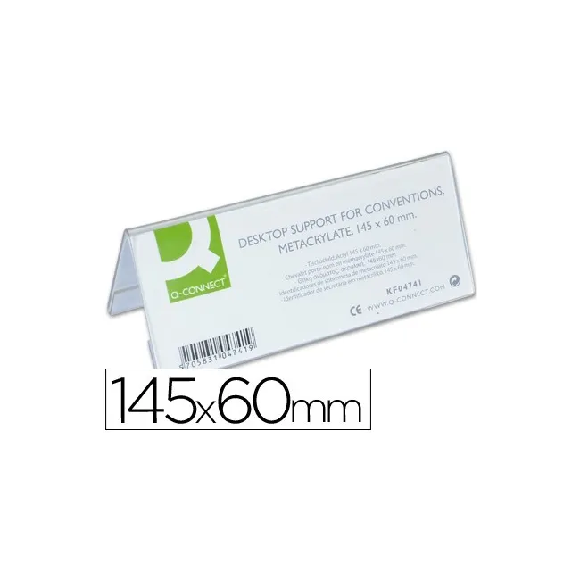 IDENTIFICADORES SOBREMESA Q-CONNECT METACRILATO TAMAÑO 145X60 MM RE...
