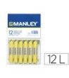 LAPICES CERA MANLEY UNICOLOR AMARILLO CLARO -CAJA DE 12 N.4