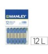 LAPICES CERA MANLEY UNICOLOR AZUL ULTRAMAR -CAJA DE 12 N.18