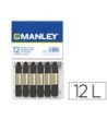 LAPICES CERA MANLEY UNICOLOR NEGRO -CAJA DE 12 N.30