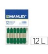 LAPICES CERA MANLEY UNICOLOR VERDE ESMERALDA -CAJA DE 12 N.24