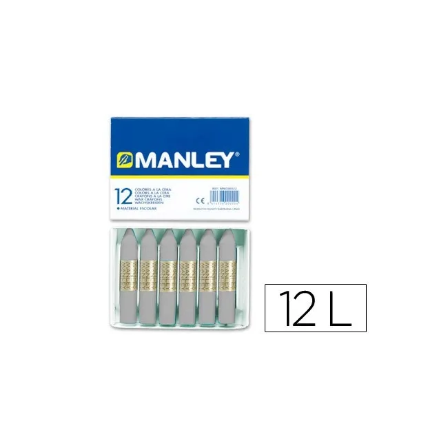 LAPICES CERA MANLEY UNICOLOR GRIS Nº 72 CAJA DE 12