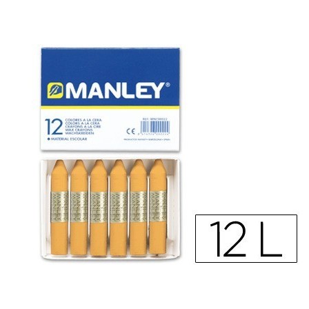 LAPICES CERA MANLEY UNICOLOR OCRE -CAJA DE 12 N.26