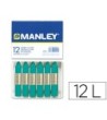 LAPICES CERA MANLEY UNICOLOR VERDE AZULADO -CAJA DE 12 N.23