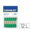 LAPICES CERA MANLEY UNICOLOR VERDE NATURAL -CAJA DE 12 N.21