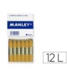 LAPICES DE CERA MANLEY UNICOLOR OCRE MADERA CAJA DE 12 N.64