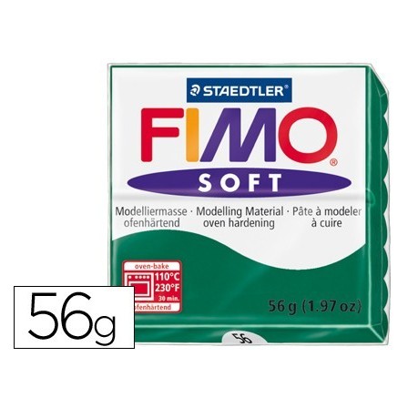PASTA STAEDTLER FIMO SOFT 56 GR COLOR VERDE ESMERALDA
