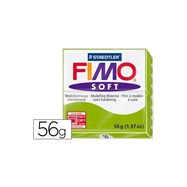 PASTA STAEDTLER FIMO SOFT 56 GR COLOR VERDE MANZANA