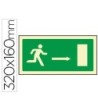 PICTOGRAMA SYSSA SEÑAL DE SALIDA EMERGENCIA FLECHA DERECHA EN PVC F...
