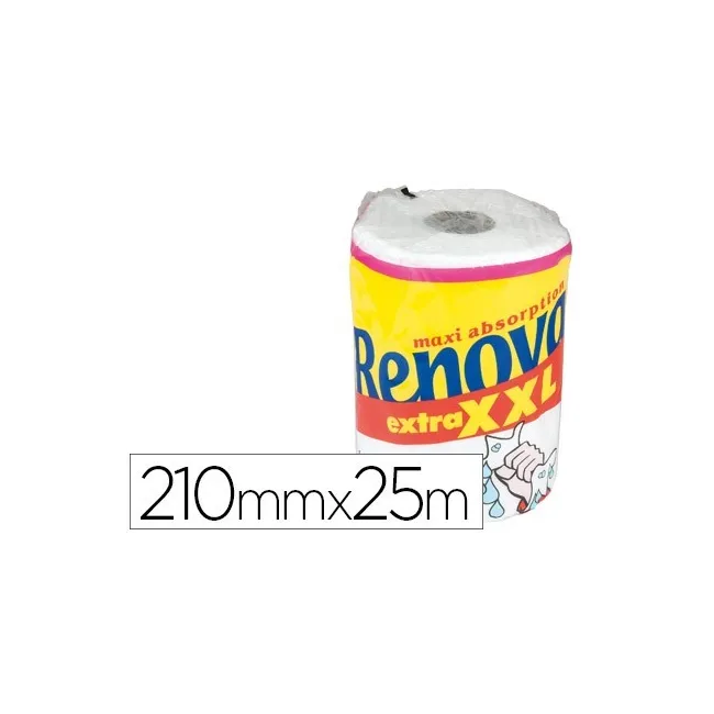 PAPEL DE COCINA RENOVA JUMBO ULTRA ABSORBENTE 42G/M2 ANCHO 210MM LA...