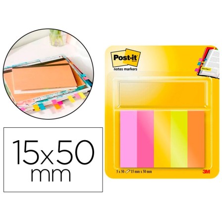 BLOC DE NOTAS ADHESIVAS QUITA Y PON POST-IT MININOTAS ENERGETIC COL...