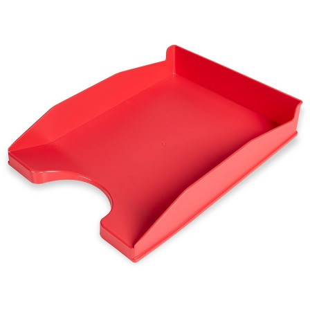 BANDEJA SOBREMESA PLASTICO Q-CONNECT ROJO OPACO