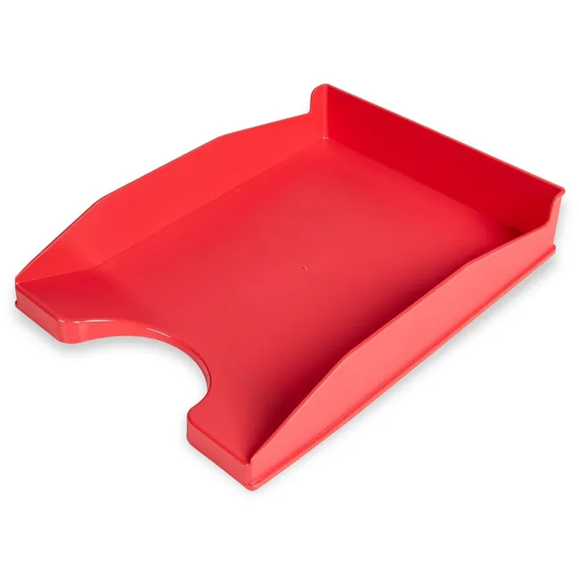 BANDEJA SOBREMESA PLASTICO Q-CONNECT ROJO OPACO