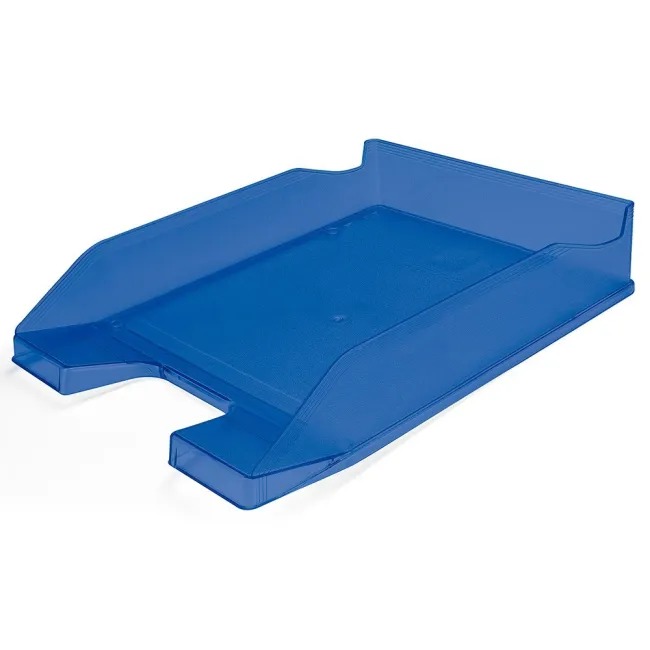 BANDEJA SOBREMESA PLASTICO Q-CONNECT AZUL TRANSPARENTE