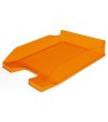 BANDEJA SOBREMESA PLASTICO Q-CONNECT NARANJA TRANSPARENTE