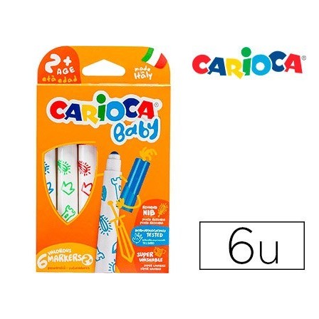 ROTULADOR CARIOCA BABY 2 AÑOS CAJA 6 COLORES SURTIDOS