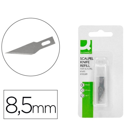 REPUESTO CUTER BISTURI Q-CONNECT KF00289 BLISTER DE 5 UNIDADES