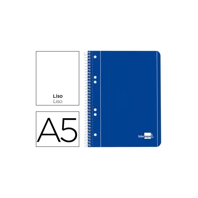 CUADERNO ESPIRAL LIDERPAPEL A5 MICRO SERIE AZUL TAPA BLANDA 80H 80 ...