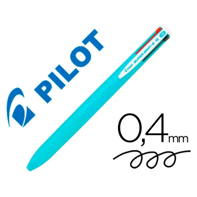 BOLIGRAFO PILOT SUPER GRIP G 4 COLORES RETRACTIL SUJECION DE CAUCHO...