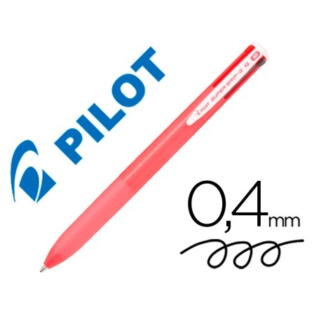BOLIGRAFO PILOT SUPER GRIP G 4 COLORES RETRACTIL SUJECION DE CAUCHO...