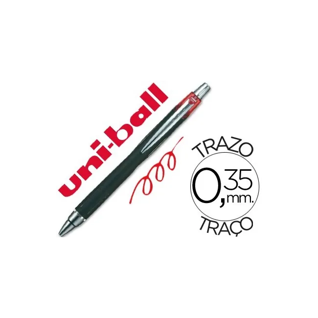 BOLIGRAFO UNI-BALL JETSTRAM SXN-210 RETRACTIL COLOR ROJO