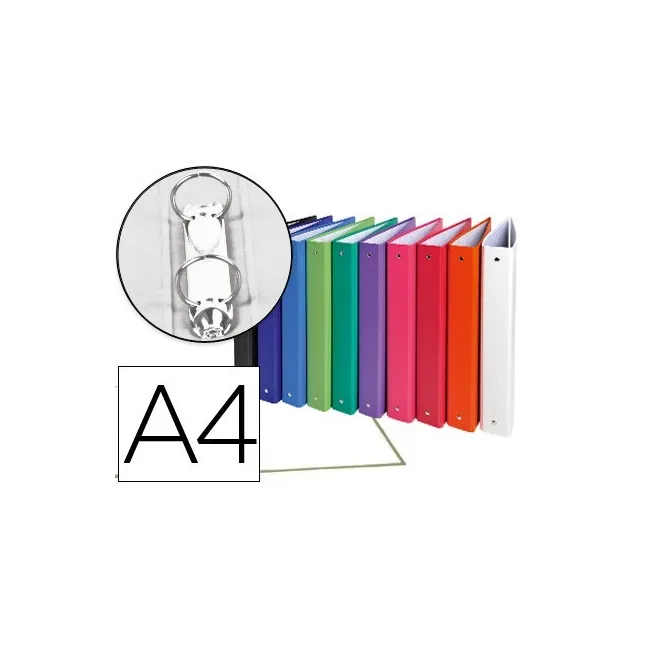 CARPETA DE 2 ANILLAS 30MM REDONDAS EXACOMPTA A4 CARTON FORRADO COLO...