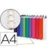 CARPETA DE 4 ANILLAS 30MM REDONDAS EXACOMPTA A4 CARTON FORRADO COLO...