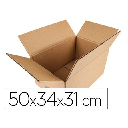 CAJA PARA EMBALAR Q-CONNECT AMERICANA MEDIDAS 500X340X310 MM ESPESO...