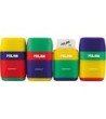 SACAPUNTAS MILAN PLASTICO 2 USOS CON GOMA COMPACT MIX