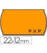 ETIQUETAS METO ONDULADAS 22 X 12 MM PVP FN. ADH 2 -FLUOR NARANJA -R...