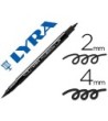 ROTULADOR LYRA AQUA BRUSH ACUARELABLE DOBLE PUNTA FINA Y PINCEL NEGRO