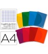 LIBRETA LIDERPAPEL 360 TAPA DE PLASTICO A4 48 HOJAS 90G/M2 CUADRO 4...
